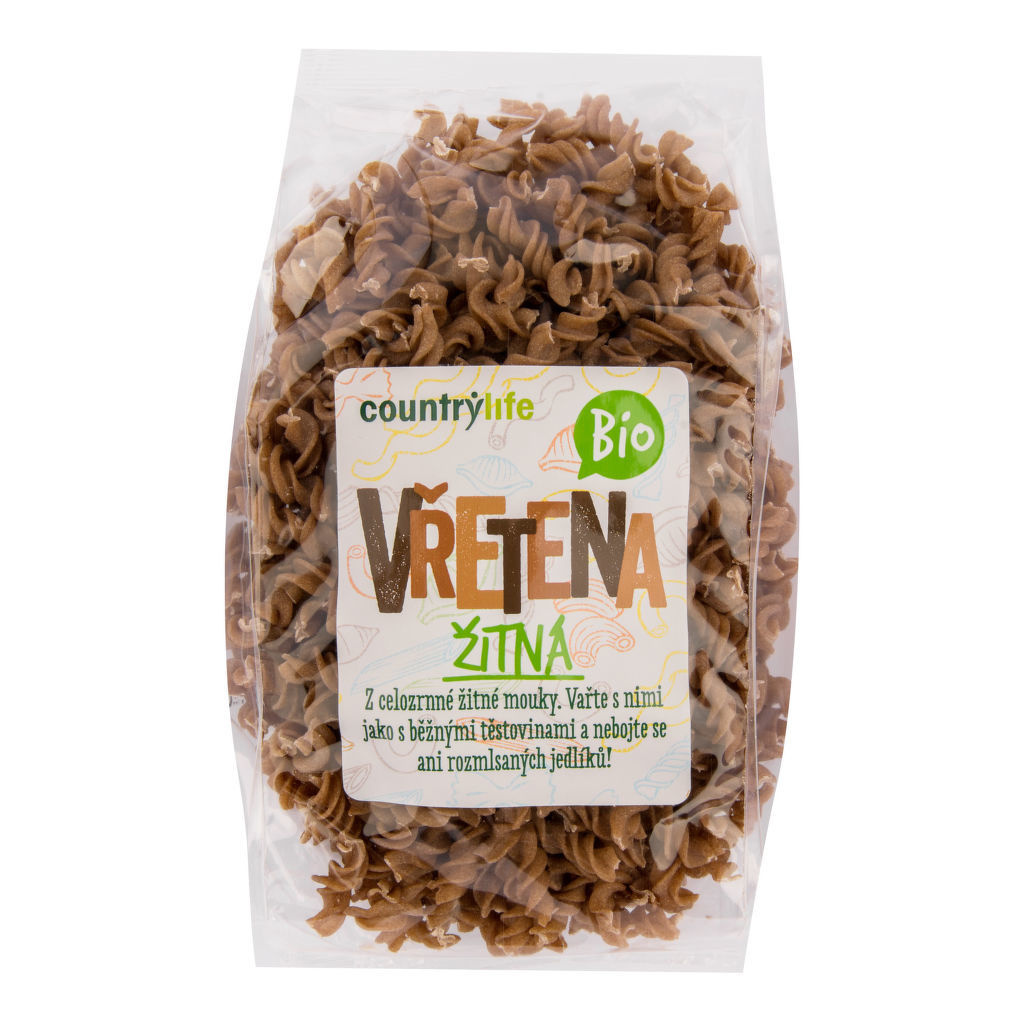 BIO Těstoviny vřetena žitná 400 g Country Life